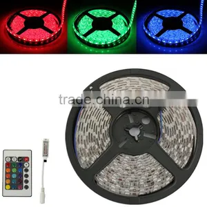 5050 5m 500cm RGB 300LED SMD Light Strip Waterproof+Mini 24Key IR thumbnail-1