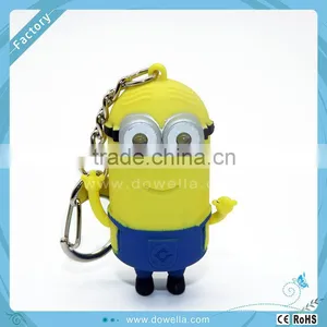 Promotion Little Yellow Man Despicable Me Series Cartoon 3d Soft Rubber Pvc Keychain thumbnail-1