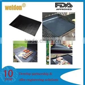 2pcs/Set Non-stick BBQ Grill Mat Barbecue Baking Liners Teflon Coating on Surface thumbnail-1