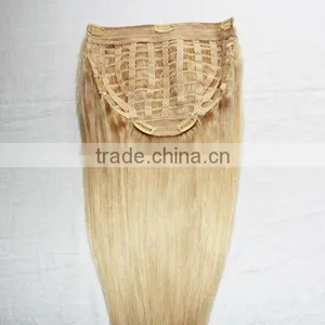 Clip in Half Wig Human Hair Clip in Hair Half Wig Clip in Hair Extensions thumbnail-1