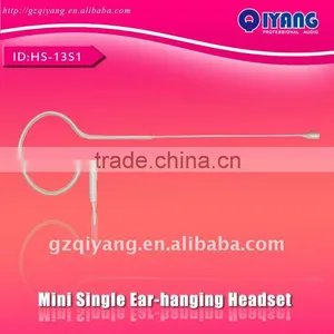 2014 New Model HS-13S1-L5A-S Skin Color Mini Single Ear Hanging Headset Microphone in Omni-directional for Body Pack thumbnail-1