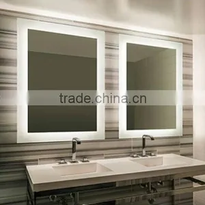 Aluminum Framed Led Hotel Bathroom Mirror With Clock Features Supplier's Choice thumbnail-1