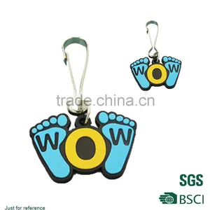 Wholesale Custom Design 3D Silicone Soft Pvc Rubber Keychain thumbnail-1
