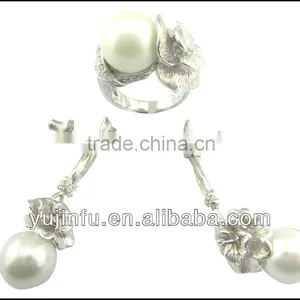 Vintage Style Jewelry Set With Freshwater Pearl, Vintage Jewelry thumbnail-1