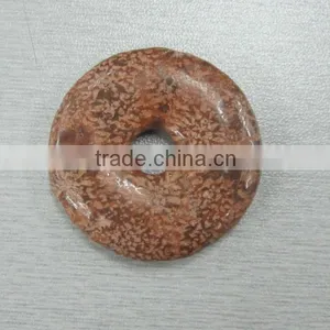 Wholesale 15-50mm Chrysanthemum Jasper Donut Gemstone thumbnail-1