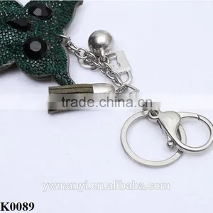 Cute Owl Crystal Charm Purse Handbag Car Key Keyring Keychain Dark Green Keychain K0089 thumbnail-3
