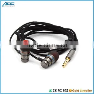New Design Nylon Braided Fabric Cord Earphone With Mic and On/off Button Metal Earphone Quality Choice thumbnail-5