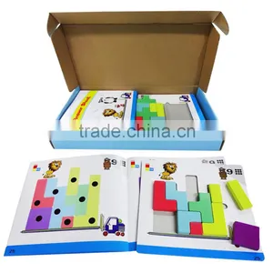Block Puzzle Game Wood Educational Toy Game Set Number Study thumbnail-1