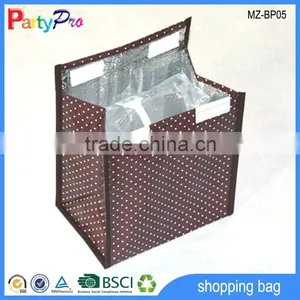 Hot Sale Promotional 70gsm PP Non Woven After Lamination + 2mm Epe Fiol Bag Shopping Bag thumbnail-1