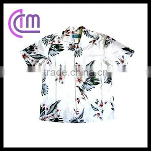 US Florwer Printing Men's Shirts,beach Shirt thumbnail-1