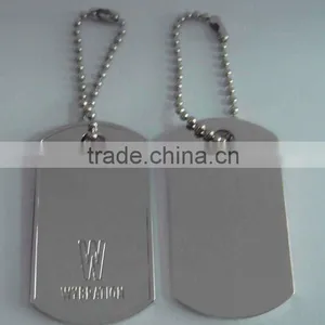 Stainless Steel Metal Dog Tag With Ball Chain thumbnail-1