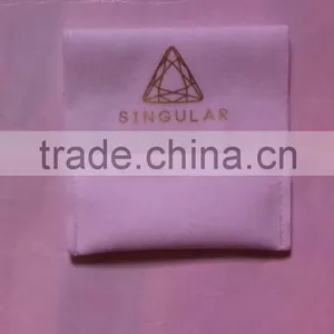 Custom Purple Fancy Velvet Pouch New Style Golden Logo thumbnail-3