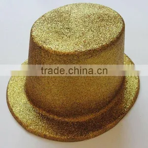 Gold Glitter Top Hat thumbnail-1