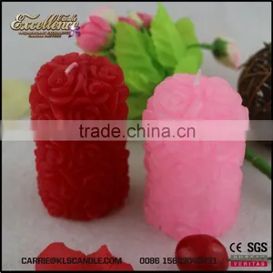 Rose Pillar Shape Wedding Candle Wholesale -carrie-0086 15633042031 thumbnail-4