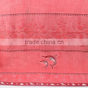 Jacquard Velour Cheap Fancy Bath Towel With Embroidery thumbnail-3