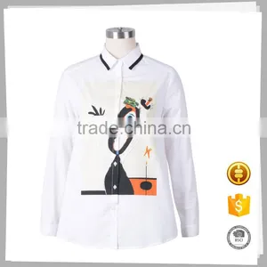 2016 New Fashion Design Professional Manufacture Adult Long Sleeve Blouse thumbnail-1