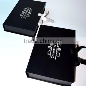 Hot Sale Recycle Shoe Box Folding Black With Window for Lady thumbnail-2