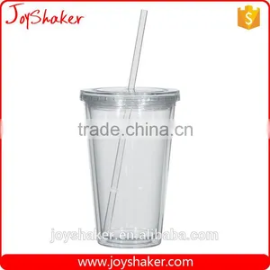 Wholesale Price Joyshaker Paper Insert Plastic Cup, 450ml Double Wall Sipper Drink Cup thumbnail-2