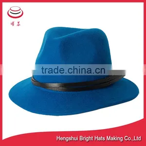 Large Brim Wool Felt Fedora Hat thumbnail-2