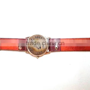 Vintage Brass Wrist Watch Sundial Compass-nautical Fashion Roman Sundial 13237 thumbnail-1