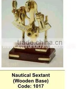 Sextant With Wooden Base/nautical Sextant thumbnail-1