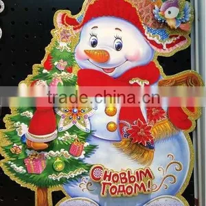 Christmas Snowman Wall Sticker,Christmas Wall Decorative Stiker thumbnail-1