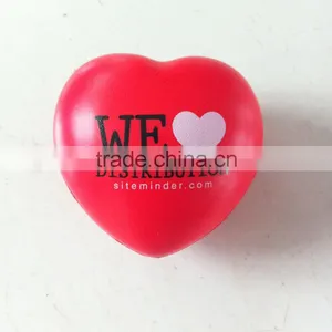 Red Heart Shape pu Stress Ball thumbnail-1
