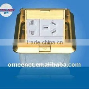 High Quality Square Panel Pop-up Type Copper Floor Socket 250V 10A thumbnail-1