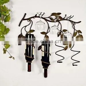 Metal Wire Antique Wine Rack,Absolutely Gorgeous Metal Glass and Wine Rack thumbnail-2
