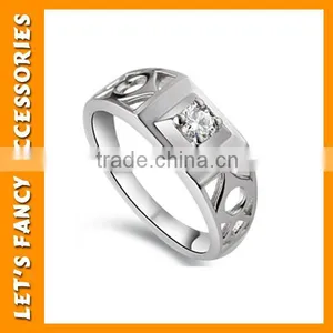 Wholesale High Quality Full Zircon Diamond Real 925 Sterling Silver Ring PGRG0094 thumbnail-6