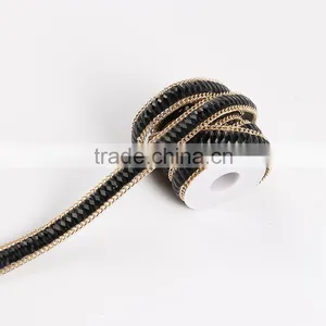 High Quality Black Glass Stone Crystal Rhinestone Chain With Hotfix Adhesive Belt thumbnail-2