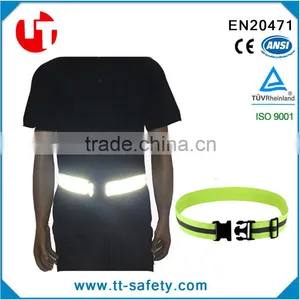 High Visibility Reflective Adjustable Lightweight Elastic Waist Safety Belt for Harness Running Cycling Walking thumbnail-1