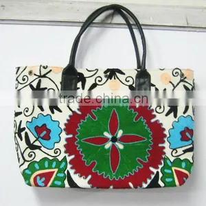 2015 Suzani Embroidery Designer Tote Beach Bag Wedding Shoulder Bag thumbnail-1