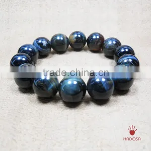 Tiger Eye Blue Stone, Tiger Eye Bracelets , Tiger Eye Stone Bracelet Grade 3A , thumbnail-1