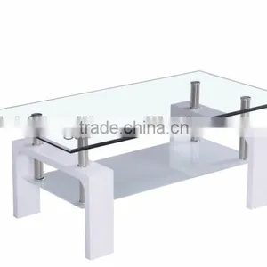 Hot Sale Glass Coffee Table With Mdf Egs thumbnail-1