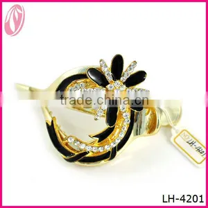 Indian Wedding Hair Jewelry Barrette Frangipani Flower Beak Hair Clip thumbnail-1