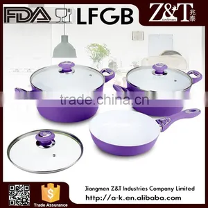 Trade Assurance Aluminum Ceramic Cookware Induction With Glass Lid thumbnail-1