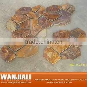 Rusty Yellow Slate Flagstone thumbnail-1