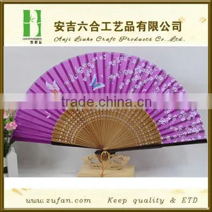 OEM Bamboo Silk Fan,bamboo Folding Fan,decorative Hand Fans thumbnail-1