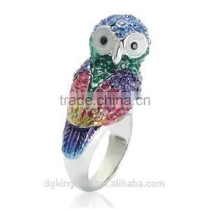 Lastest Animal Jewelry Design Kingman Crystal Pigeon Rings thumbnail-1