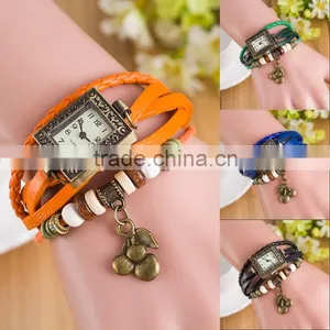 Promotional Cheap Leather Bracelet Wrist Watch For Wholesale thumbnail-1