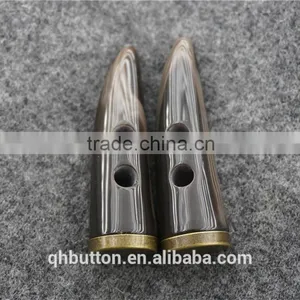 BRONZED METAL BOTTOM RESIN HORN Button Fashion Button thumbnail-2
