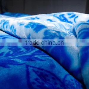 Hot Selling New Design 100 % Polyester Korean Style2Ply Mink Blanket thumbnail-3