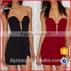 2016 Wholesale Sexy Fashion Strapless Bandage Dress Quality Choice thumbnail-1