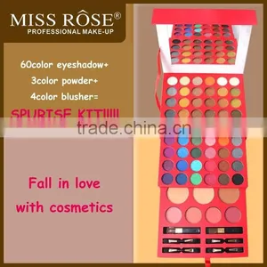 2015new Brand Miss Rose 60Eyeshadow 3Bronzer 4Blusher Palette Cosmetics Makeup Kit thumbnail-1