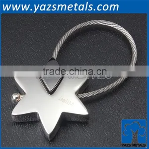 Star Shape Blank Metal Keychain With U Shaped Hook thumbnail-4
