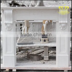 Marble Fireplace Boutique European Door Cover Luxury Mantel Interior Decoration thumbnail-3