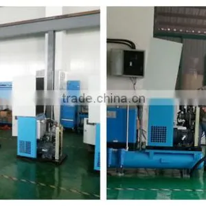 11KW Combined Rotary Oil Flooded Screw Air Compressor With Air Dryer Air Tank Air Filter thumbnail-5
