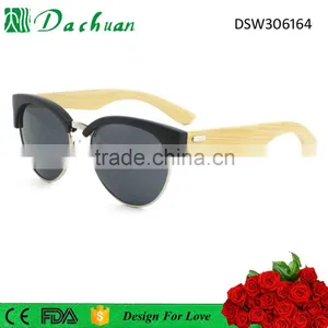 Unisex Style 1.1mm TAC Polarized Round Bamboo Sunglasses Factory thumbnail-1