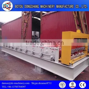 High-efficienyTrapezoidal Roof Tile Metal Making Roll Forming Machine thumbnail-2